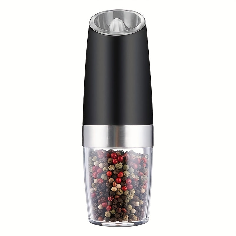 The Electric Salt and Pepper Grinder Set is a versatile kitchen tool that can grind either salt or pepper with adjustable coarseness. It is battery operated and features an LED light for easy use in low light settings. With its one-hand automatic