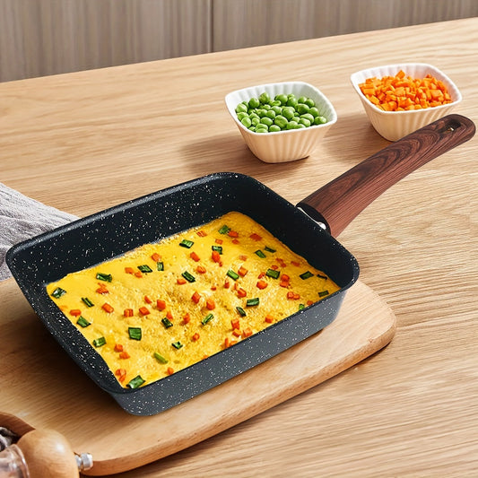 Square Egg Pan for Making Tamagoyaki Japanese Omelette - Nonstick Granite Stone Cookware, PFOA Free, Suitable for All Stovetops including Induction, Ideal for Making Omelets - Perfect Addition to Your Kitchen Collection.