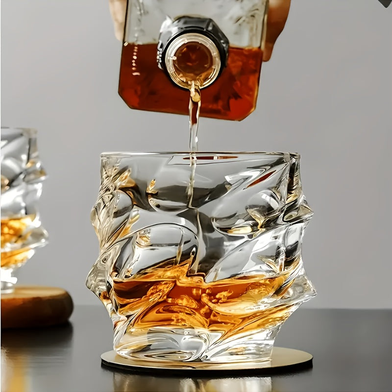 Set of 4 luxury handmade whiskey glasses for hand wash only.