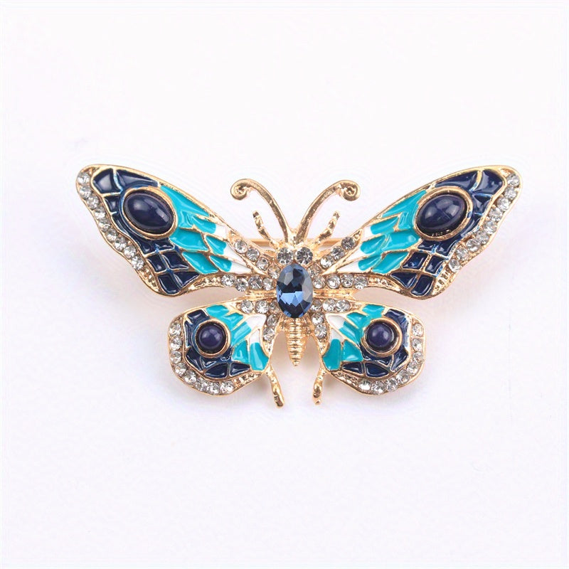 Stylish Rhinestone Butterfly Brooch - A Versatile and Fashionable Addition to Your Wardrobe, Purses, and Headwear