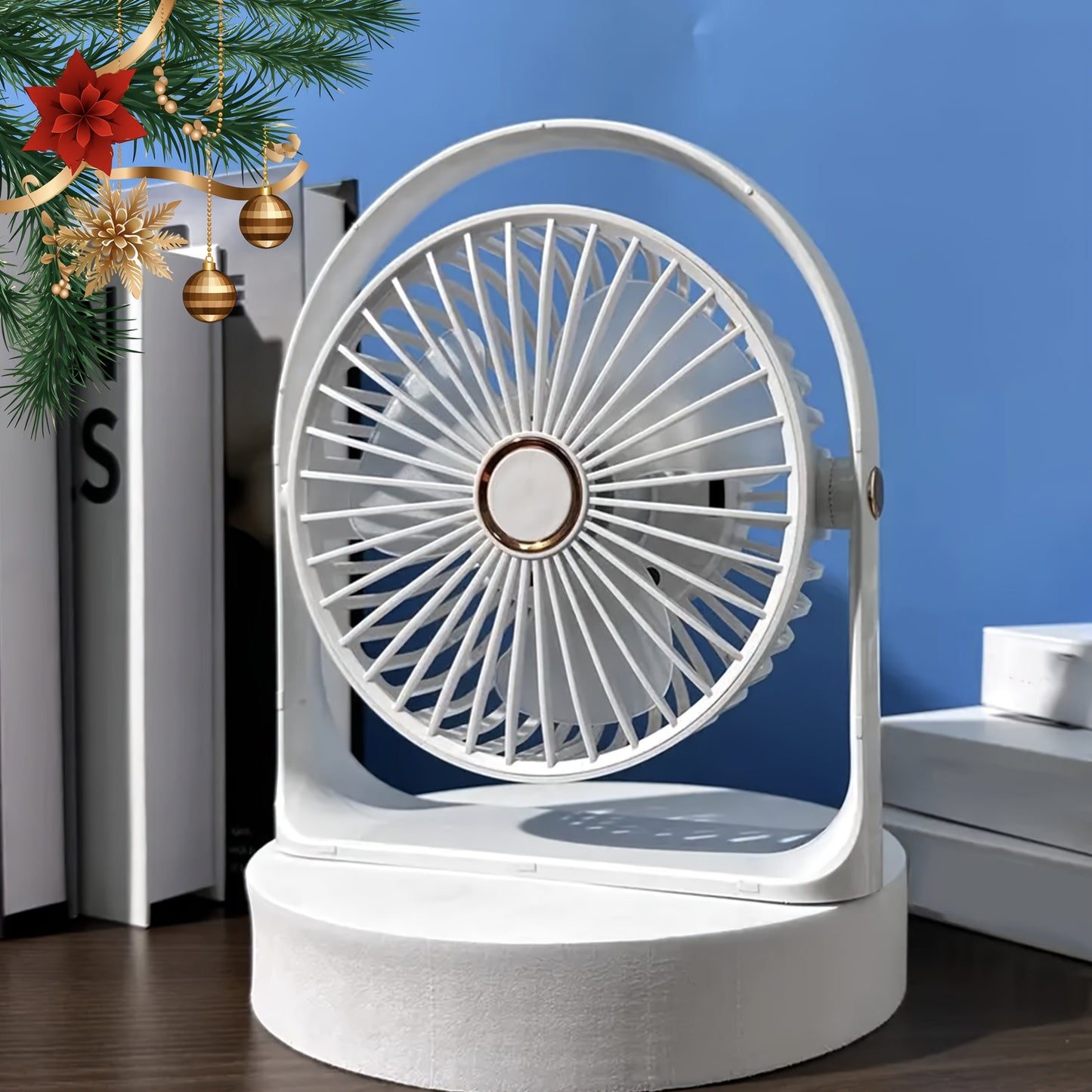 Get the latest Mini Desktop 5-Speed Electric Fan with USB Charging for your Bedroom, Office, Dormitory, Indoor and Outdoor use. It's the perfect Summer gift and a cool portable fan.