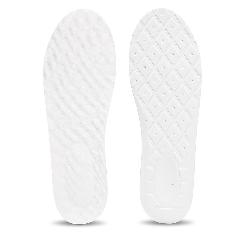 2-piece set of super soft sports insoles with shock absorption, arch support, and orthopedic inserts for feet.