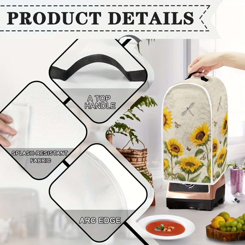 Protect your kitchen appliances with our washable Sunflower Blender Dust Cover. This anti-splash design is perfect for keeping your food processor and coffee maker clean. A stylish and functional accessory for women.