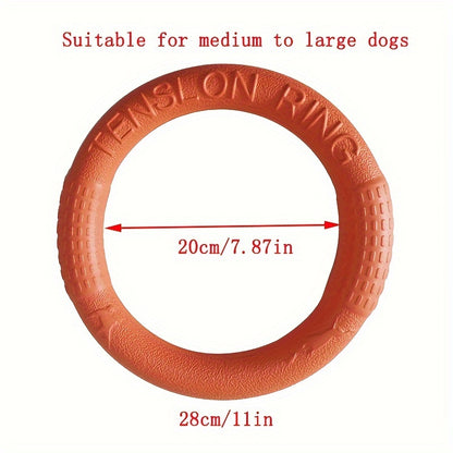 1 pc EVA Pet Flying Disc Chew Toy - Interactive training and teeth cleaning toy for dogs.