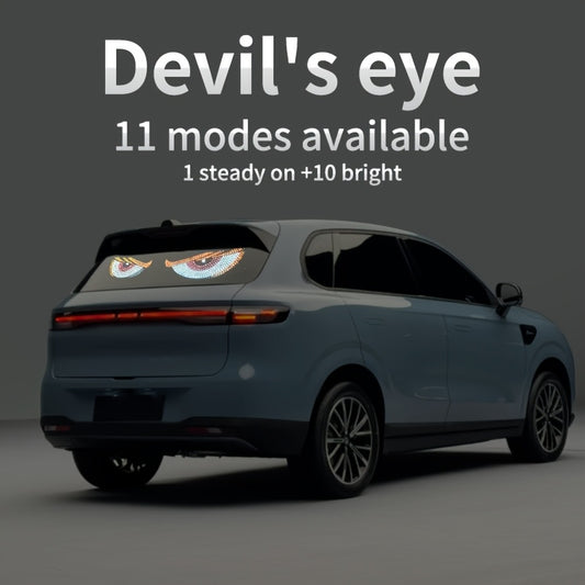 2 Devil's Eye Car LED lights, USB powered, no wiring needed. Cool vehicle display light.