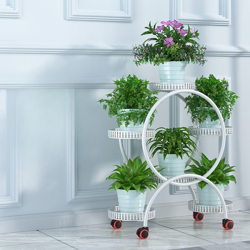 Popular European style multi-layer flower stand for living room and balcony, suitable for indoor use.