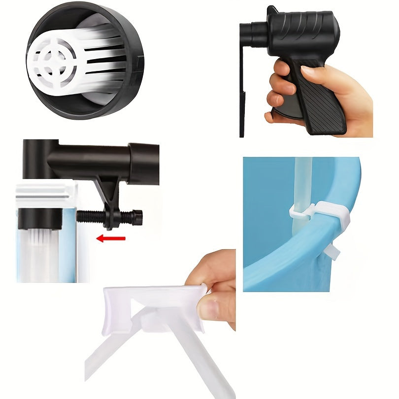 1pc Gravel Cleaner with Glass Scraper, Fish Tank Cleaning Tools with Air-Pressing Button and Adjustable Water Flow Controller.