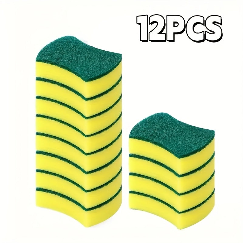 10/12/24pcs Multifunctional Cleaning Sponge Set - Double-sided Scouring Pads for Home and Kitchen Cleaning - Dishwashing Tool - Advanced, Durable, Anti-scratch, and Super Absorbent Sponge - Essential Cleaning Supplies!