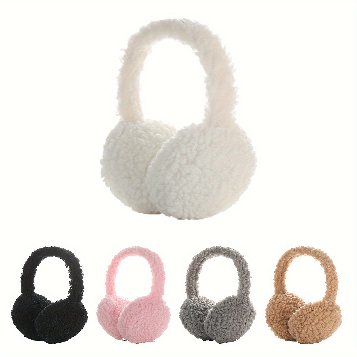 Cute Knitted Earmuffs for Women - Available in Solid Colors, Cozy & Fashionable Winter Accessory, Easy to Clean in the Washing Machine