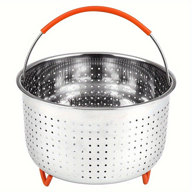 This versatile 6L Stainless Steel Steamer Basket is designed for a variety of uses in the kitchen. Its detachable handle makes it easy to use as a double boiler insert, perfect for cooking vegetables, dumplings, seafood, and more. Durable and easy to