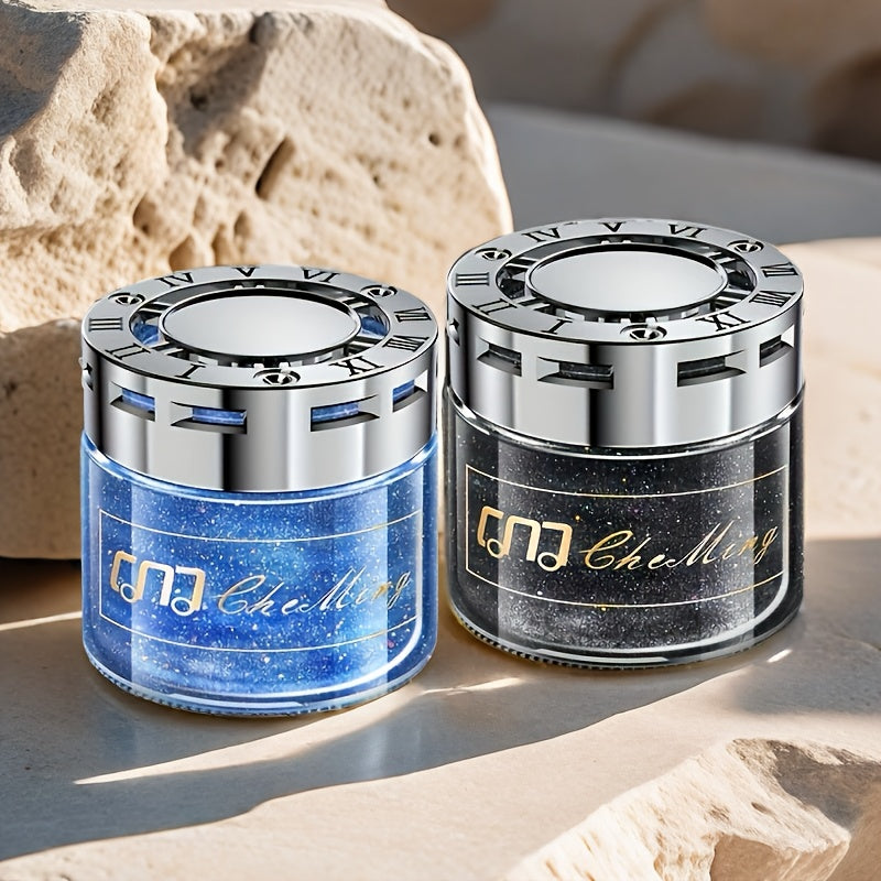 Luxurious solid balm car perfume with long-lasting light fragrance and odor elimination, featuring a unique quicksand design.