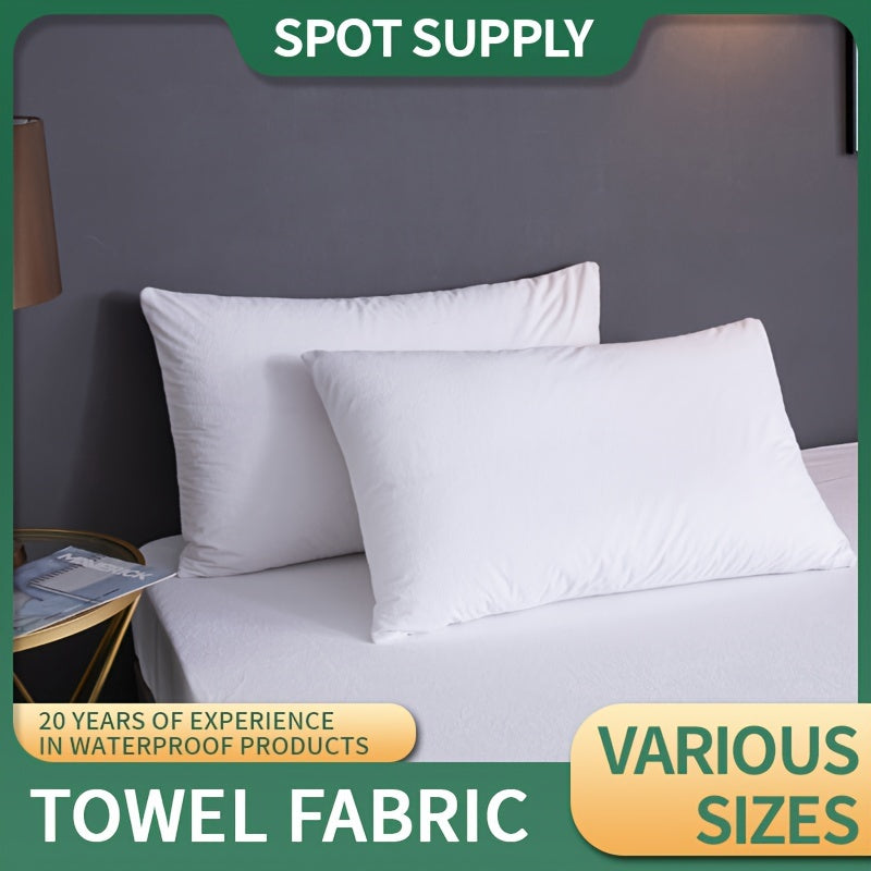 Indulgent Waterproof Pillowcase featuring a luxurious Velvet Finish - Easily Washable, Smooth Plain Weave, 60-Thread Count