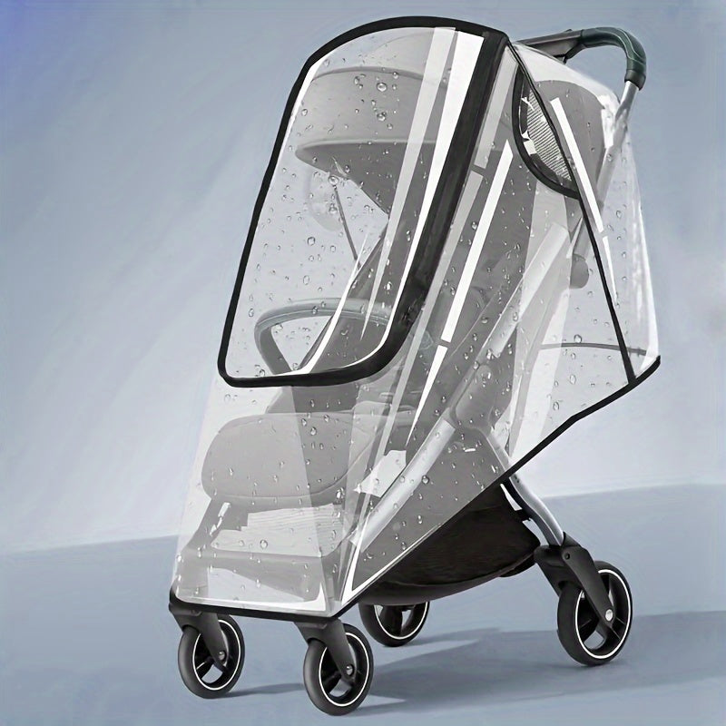 All-Weather Baby Stroller Shield, Protects from Rain, Wind, Dust and Insects, Waterproof and Breathable with Durable Plastic Material, Ideal for Baby Strollers.