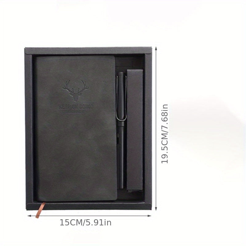 Business notebook set with printed meeting notepad and pen, perfect for gifting or as a souvenir.