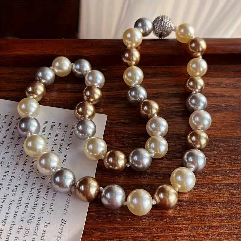 Stunning 10mm Freshwater Pearl Necklace - Dazzling & Adaptable for Everyday Wear or Formal Events, Ideal Holiday Present