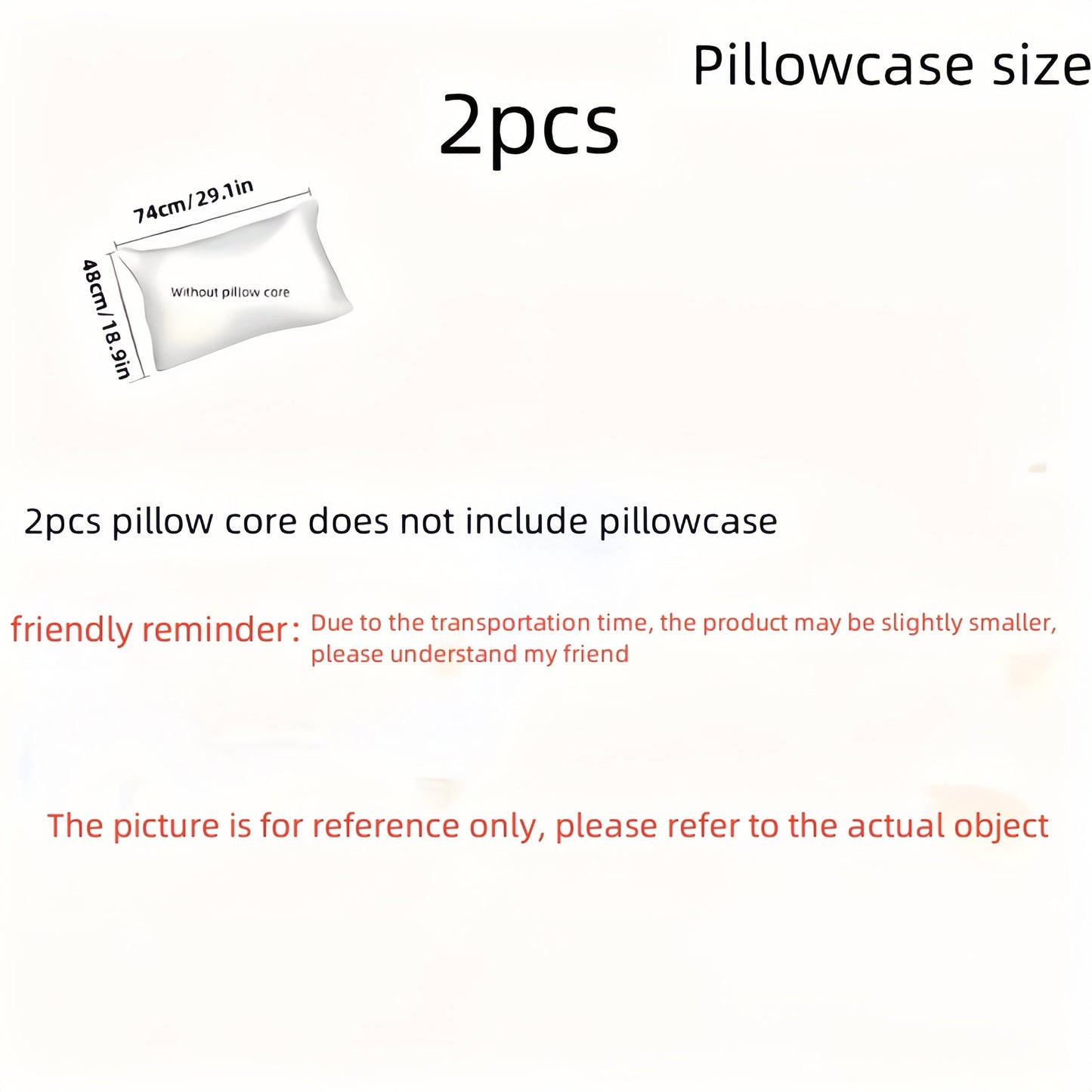 Two pieces of incredibly soft and plush pillow inserts that are machine washable. Specifically designed for side sleepers, these inserts are non-deformable and made with a breathable and skin-friendly fabric that is ideal for all seasons.