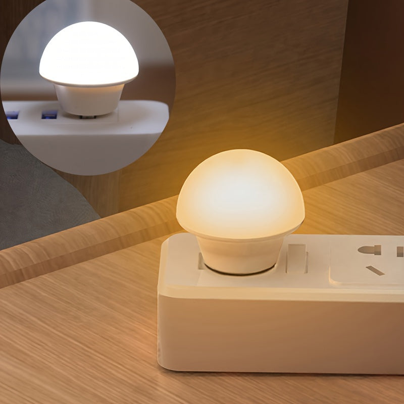 Compact, portable LED lamp for desktop use.