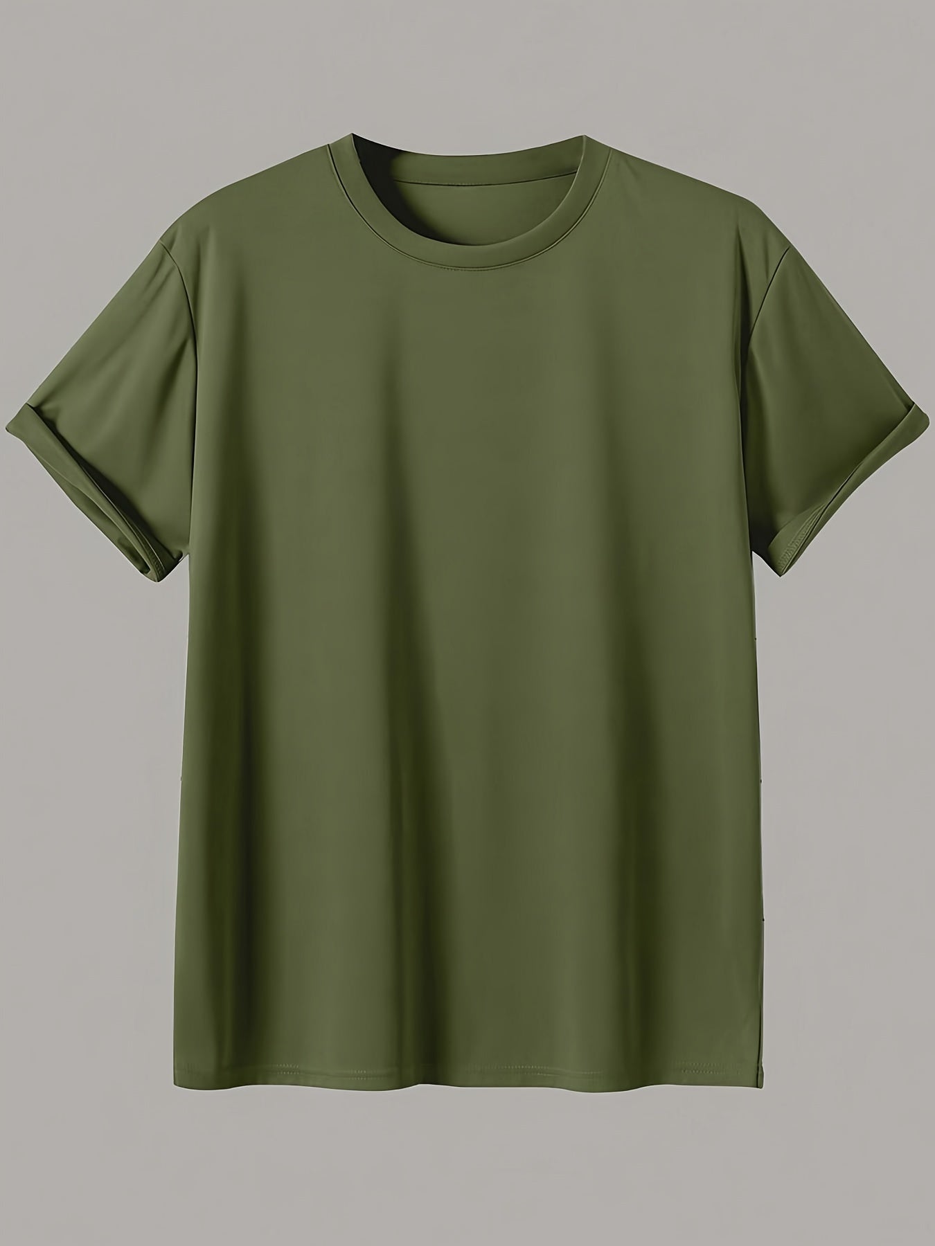 Men's set of solid crew neck and short sleeve t-shirts for summer outdoors wear.