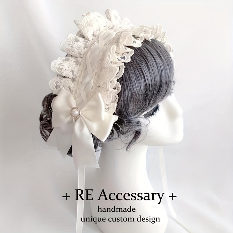 Cosplay Hair Accessories featuring a Maid Dress Style Headband with Two Non-slip Duck Billed Clips