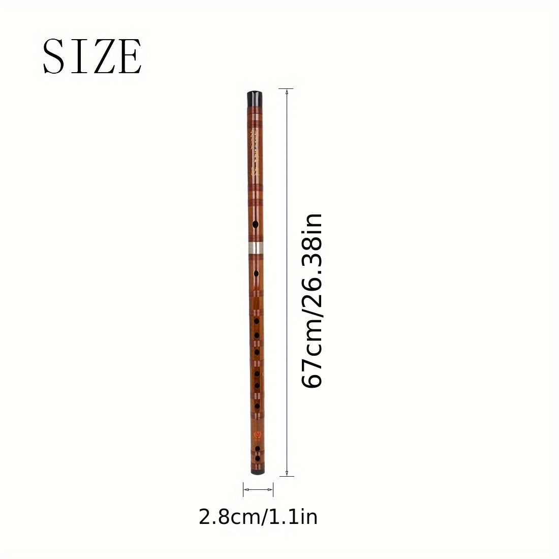 Premium bamboo flute with enhanced sound quality, ideal for beginners and adults. Includes protective case.