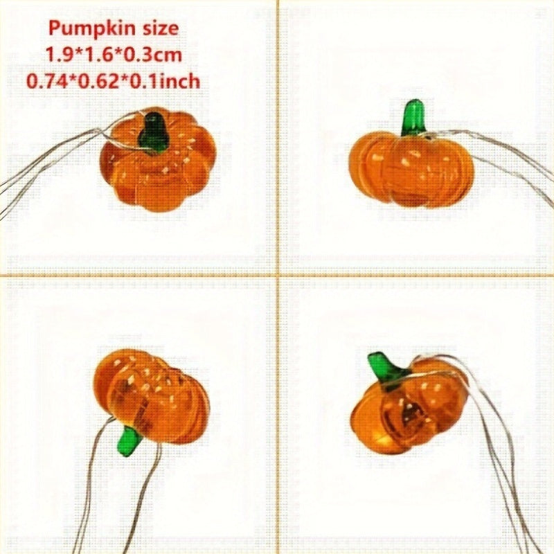 Pumpkin Shaped LED Fairy String Lights for Indoor Decoration with 30 LEDs