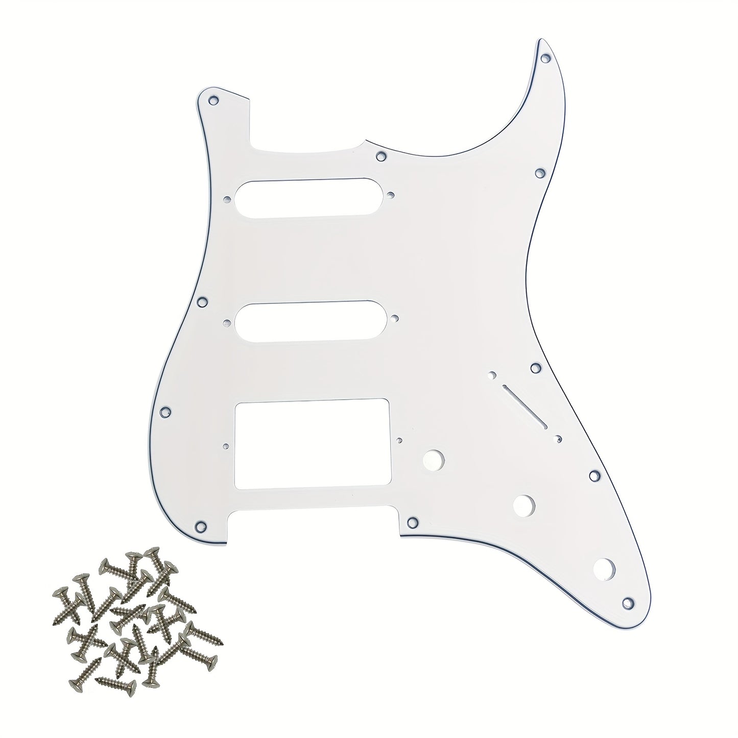 HSS 11-hole ST electric guitar pickguard for standard FD ST modern style guitars, colors available: black, white, beige.