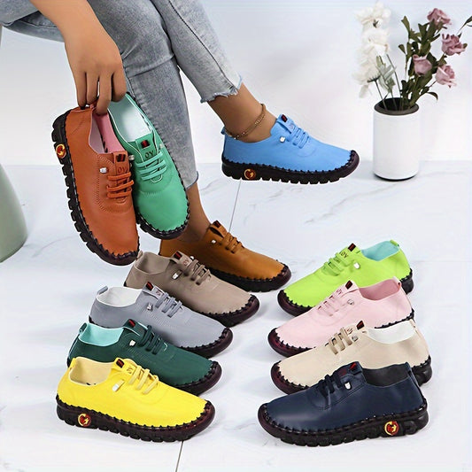 Women's Fashion Sneakers in Various Colors - Slip-On Design with Non-Slip Sole, Comfortable and Stylish, Low-Top Lace-Up Style, Available in Multiple Colors