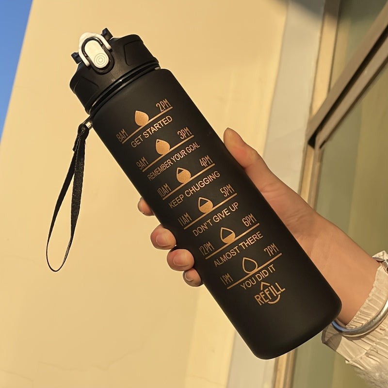 Large capacity water bottle with gradient color design, leak-proof and lightweight for outdoor use, great gift for friends and family.