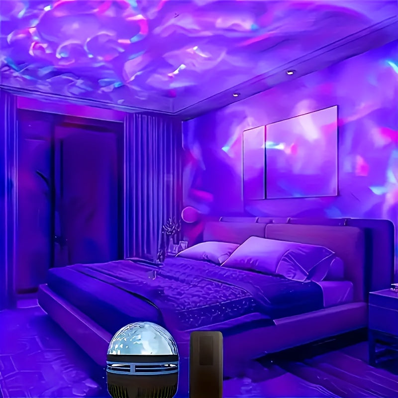 Magical Water Ripple LED Night Light - Powered by USB. Great for Bedroom, Gaming Room, and Garden Decor. Perfect gift for Valentine's Day, Christmas, weddings, and birthdays.