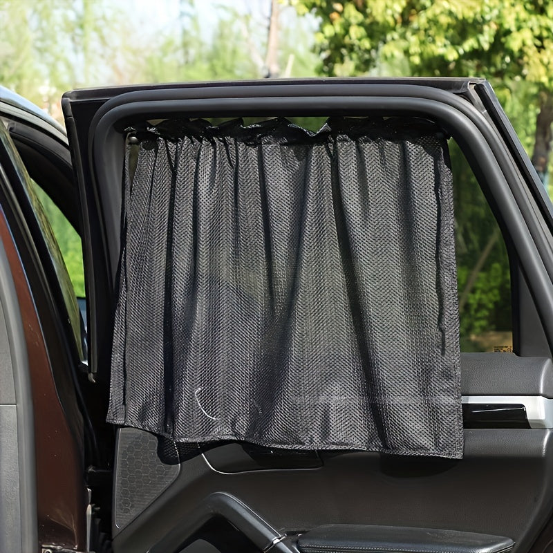 Stay cool and protected on-the-go with the 1pc Sunscreen Curtain for your car. This Summer Car Sunscreen Sheet not only provides sun protection, but also offers a clear view of the surrounding landscape. Keep your car interior cool and comfortable with