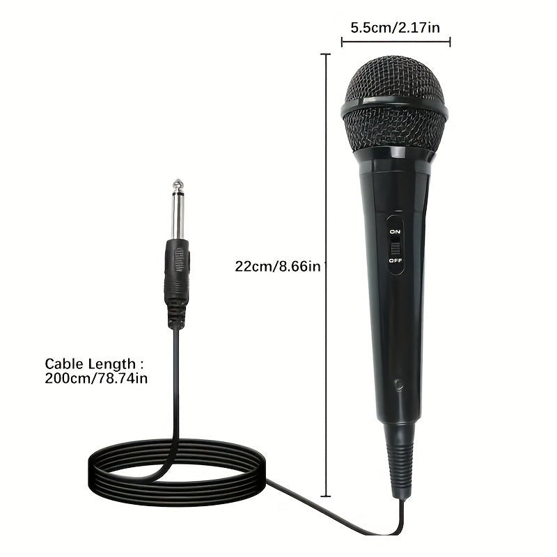 Dynamic Wired Microphone Trolley with 6.5mm Plug for Karaoke and Conferences