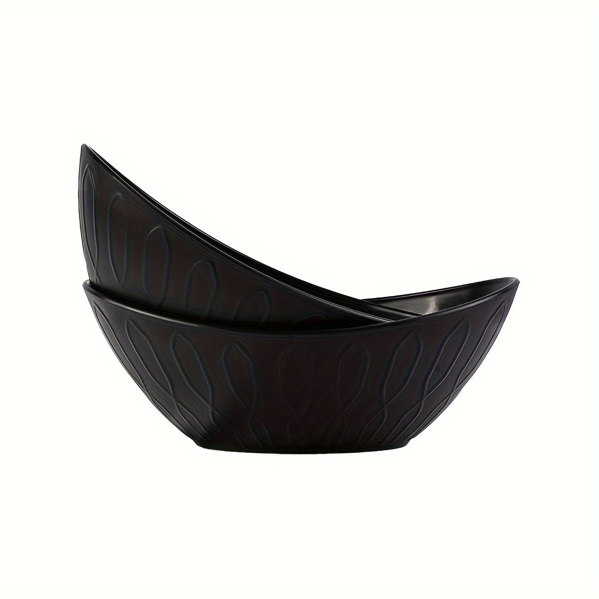 2 Unbreakable bowls shaped like yuanbao, ideal for oatmeal, salads, and pasta in the kitchen and dining area.