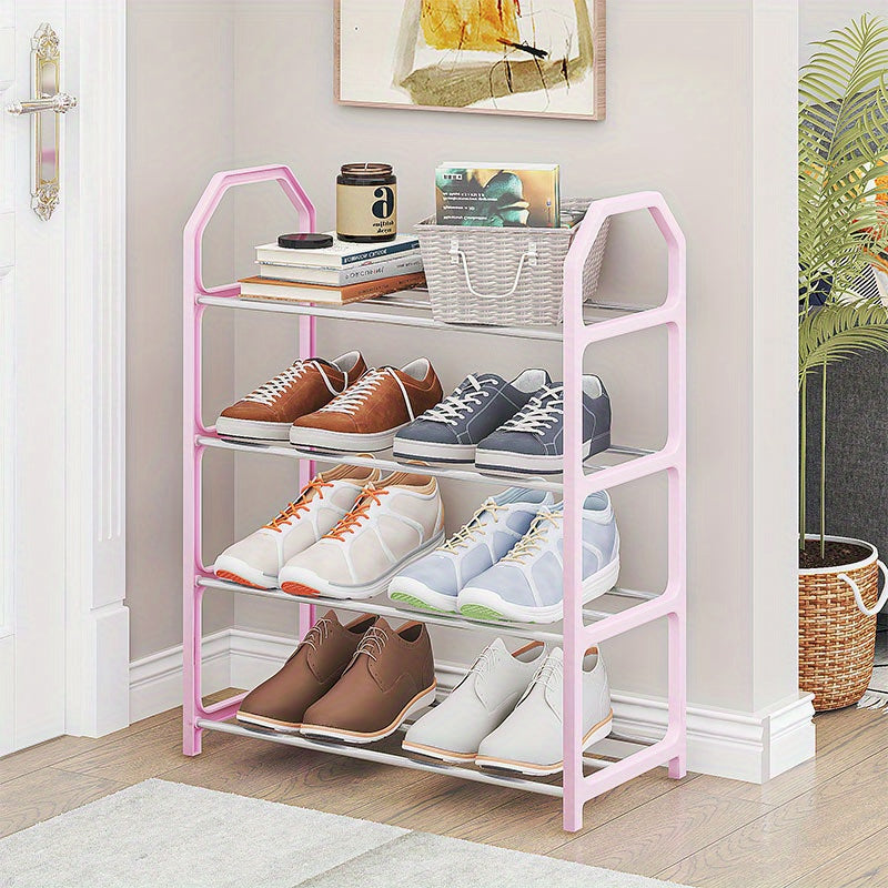 This multi-layer shoe rack is suitable for both indoor and outdoor use. It is easy to assemble and can be folded for convenient storage. Perfect for living rooms, bedrooms, dormitories, hallways, and other spaces, this rack can be placed on the floor for