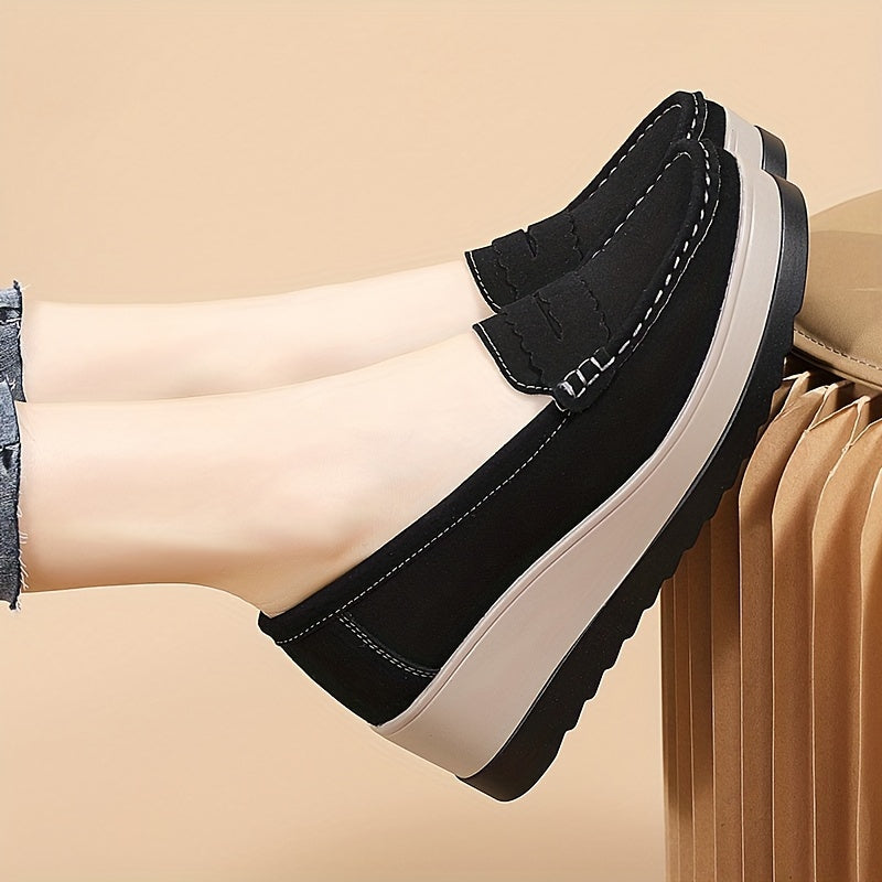 Casual loafers with soft platform sole for comfortable daily wear.