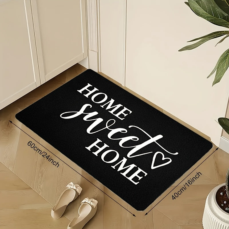 Add a welcoming touch to your home with our charming "Home Sweet Home" doormat! This high-quality mat is non-slip, waterproof, and machine washable, making it perfect for high traffic areas. Its dirt-resistant design makes it ideal for both indoor and