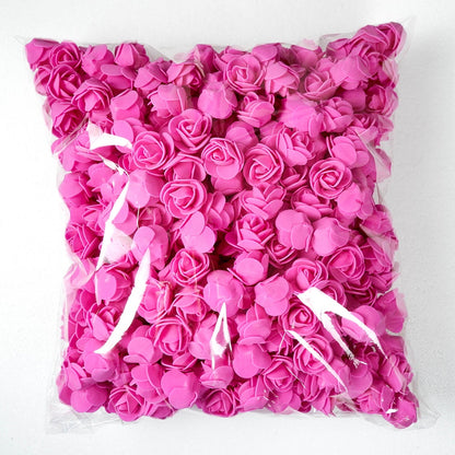 50 artificial foam rose flowers for weddings, home decor, scrapbooking, and Valentine's Day gifts - realistic and durable.