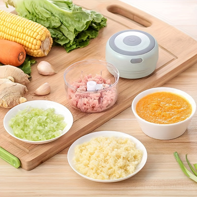 USB Rechargeable Cooking Machine with 250ml Capacity, Small Automatic Garlic Mixer for Kitchen Use. Versatile Tools in Various Colors for Multi-Scene Use, Ideal Kitchen Supplies.