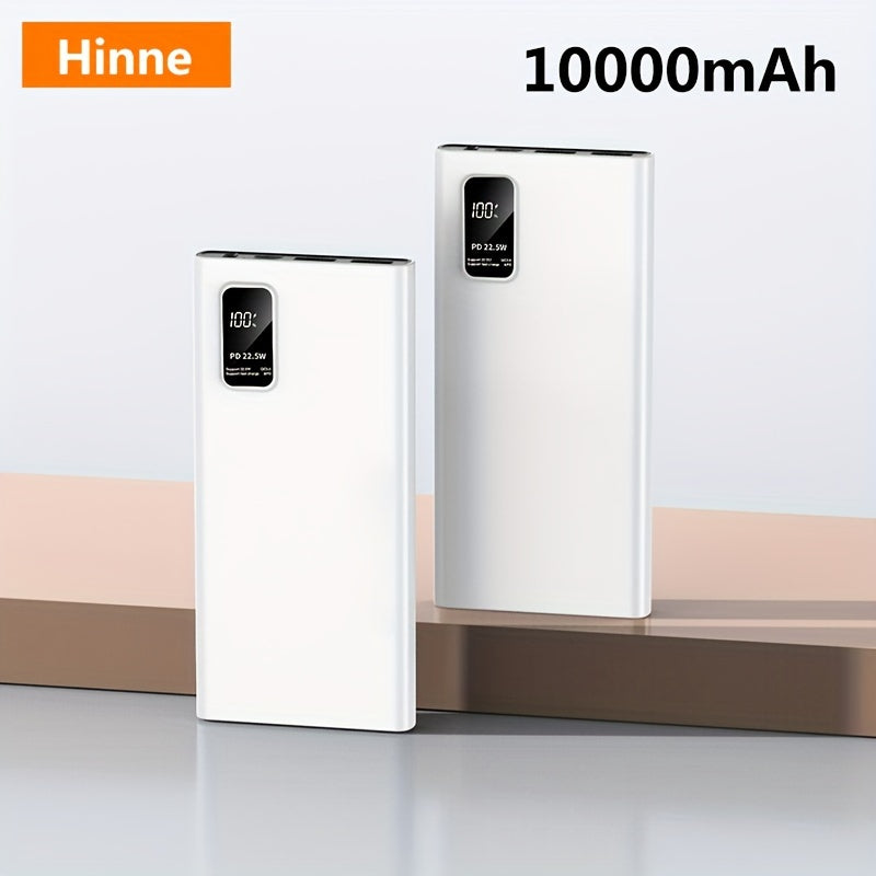 30000mAh Hinne Power Bank с быстрой зарядкой USB Type-C, LED-дисплеем, универсальной совместимостью для iPhone/Samsung/Android, легкий аварийный источник питания с литий-полимерной батареей.