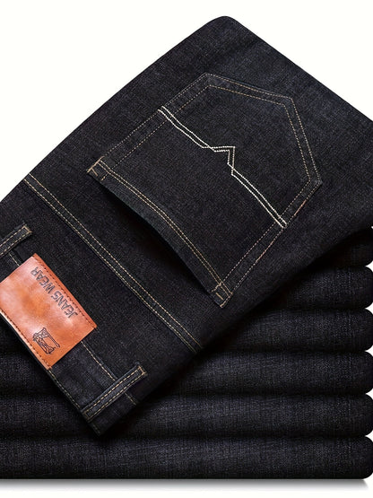 Men's denim pants with pockets, perfect for outdoor activities.