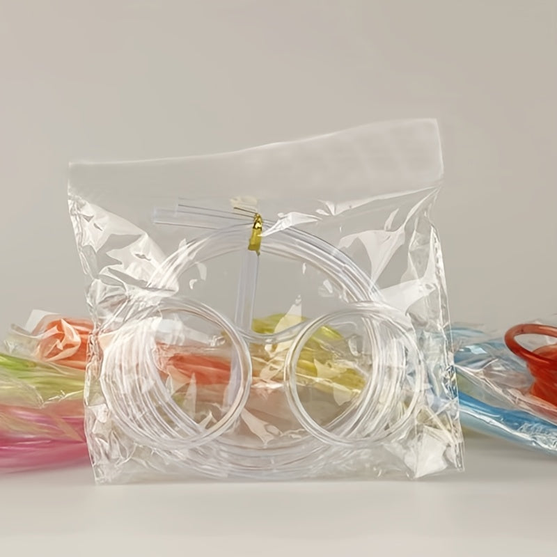 1 pair of Crazy Straw Glasses for birthday parties, party favors, and gift bag stuffers.