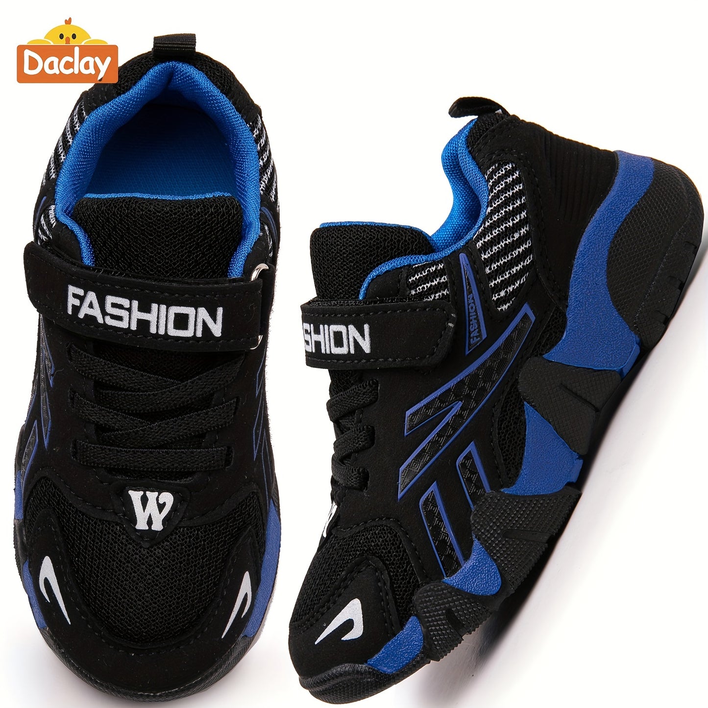 Daclay Kids Sports Shoes with Breathable Upper, Composite Toe, Argyle Pattern, for Ages 14 and Under, Ideal for Tennis and Gymnastics in All Seasons.