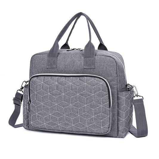 Large capacity diaper bag that doubles as a waterproof mummy bag, perfect for travel and everyday use. This durable crossbody bag can also be a shoulder bag, making it a versatile option for busy parents. A great gift for Christmas, Halloween