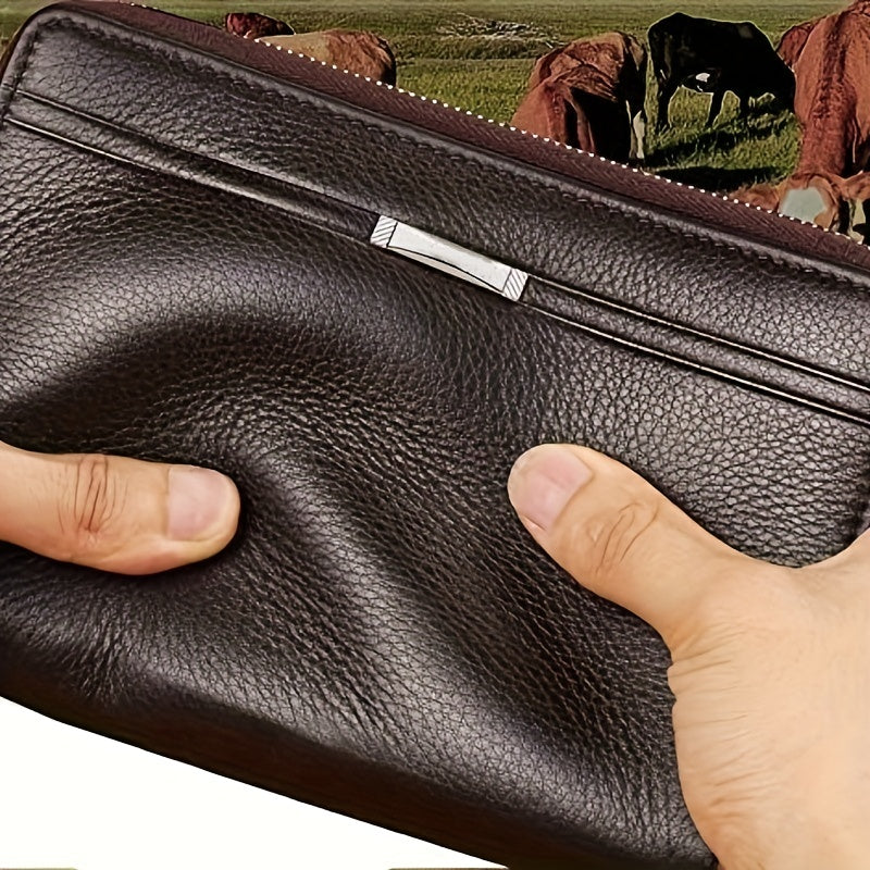 Long wallet for men, large clutch bag, mobile phone bag - ideal gift.