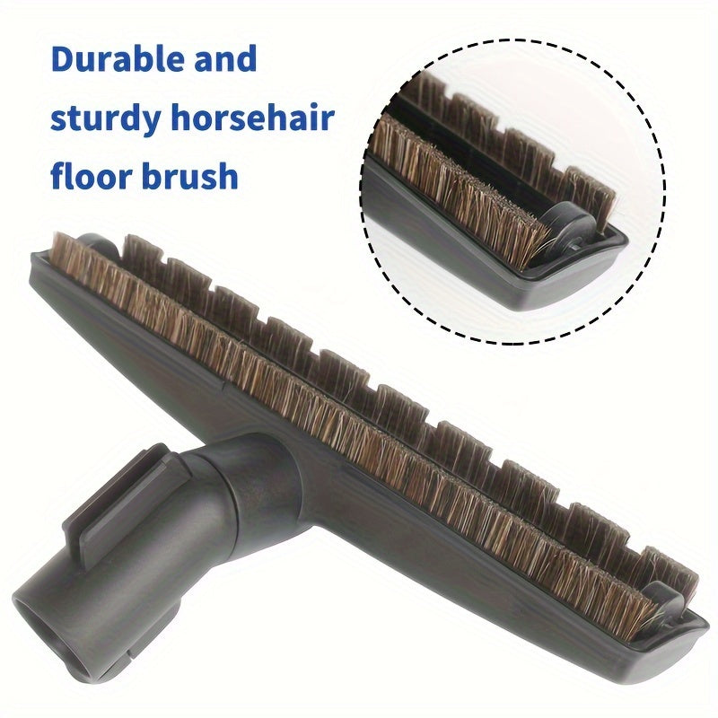 Durable plastic replacement spares for 1pc universal vacuum cleaner brush nozzle. This anti-collision smooth floor horsehair attachment is compatible with a wide range of vacuum models including S8, S6, S5, S4, S2, S1, C1, C2, C3, H1, Complete, Compact