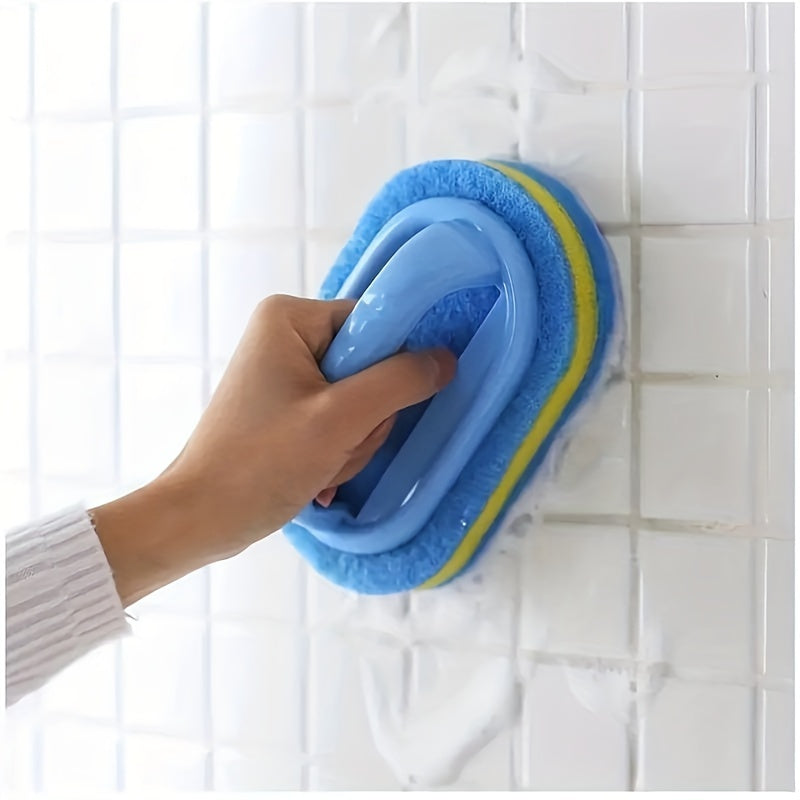 This versatile sponge cleaning brush can handle a variety of cleaning tasks in the bathroom, bathtub, and on tile surfaces. It is also great for kitchen cleaning, dishwashing, and pot scrubbing. With its durable design and powerful stain removal