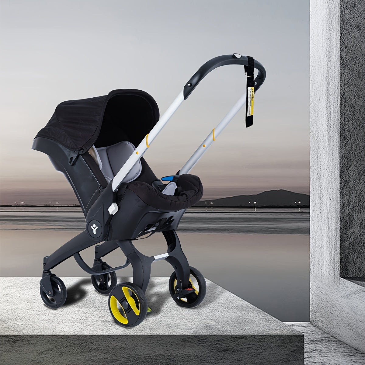 Get the G301 Compact Stroller for effortless travel and shopping with its front-facing, single seat, and reclining design.