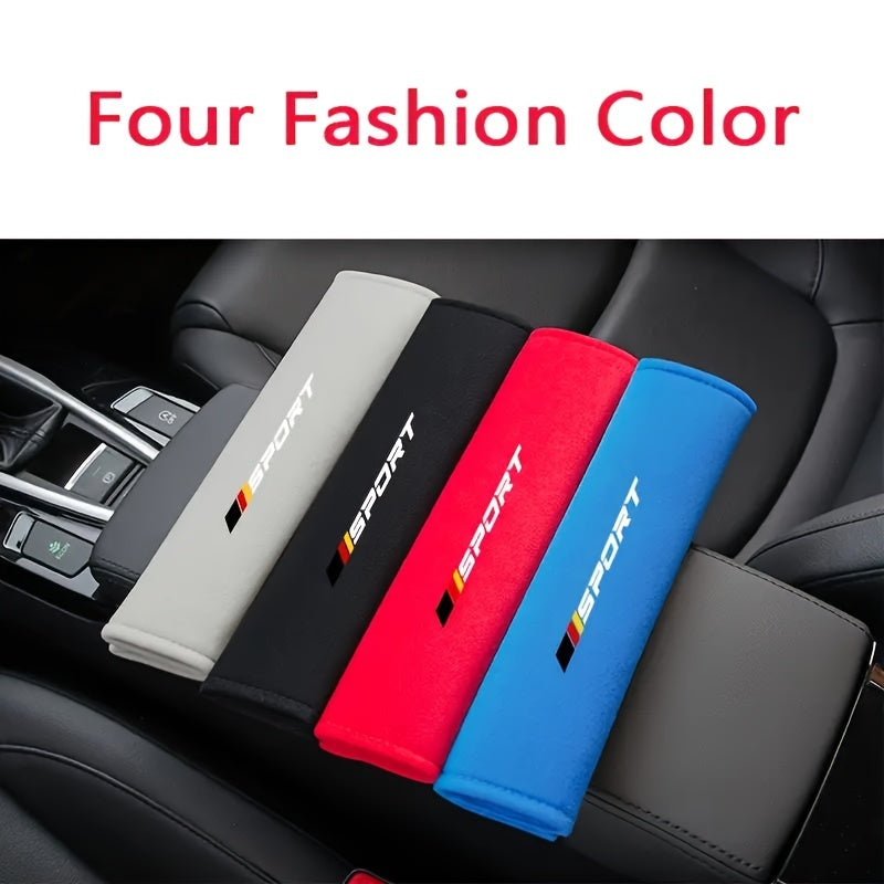 Soft Fleece Car Seat Belt Covers, Shoulder Protection for BMW, AUDI, Mercedes-Benz, VW, and Ford, 2pcs