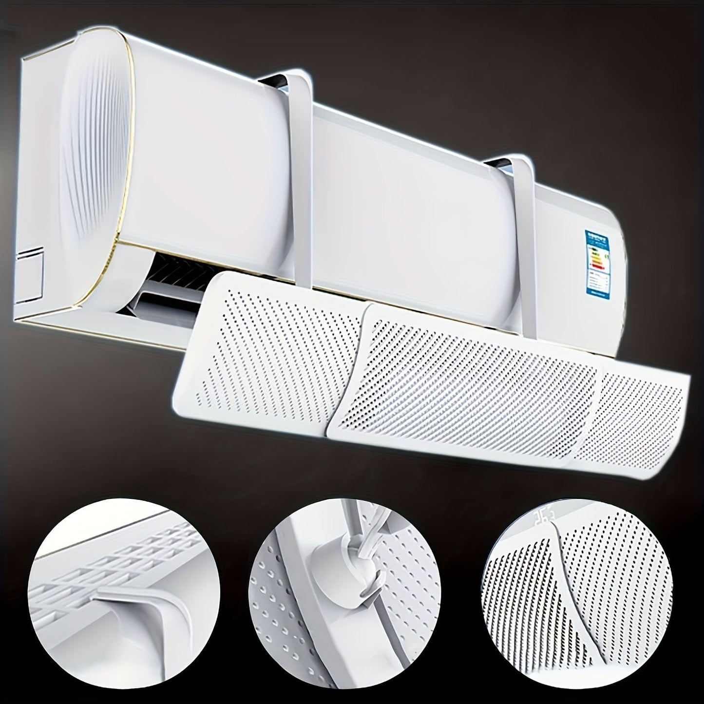 Keep your home cool and comfortable with this easily adjustable portable air conditioning deflector. The wall mount universal wind screen cover helps maintain a comfortable temperature in any room.