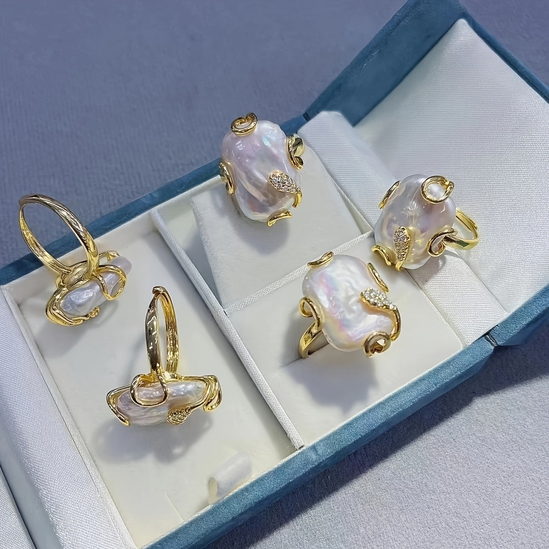 Элегантное кольцо с пресноводной жемчужиной с позолотой 14K, медная основа, идеально подходит для повседневной носки, яркое и универсальное для всех сезонов