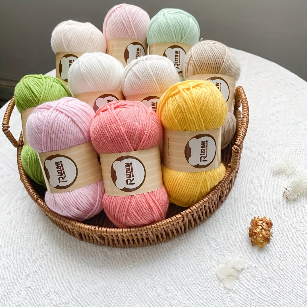 6 pieces of 50g soft yarn for beginners, suitable for crocheting clothes, blankets, DIY knitting, and handbags.